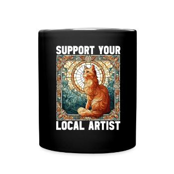 Vitrail artiste Vitrail Art - Mug uni - noir - Devant