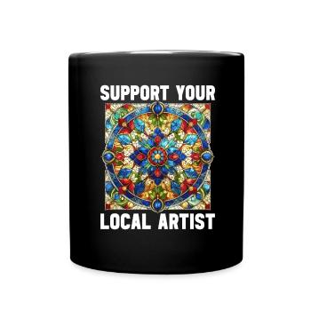 Vitrail artiste Vitrail Art - Mug uni - noir - Devant