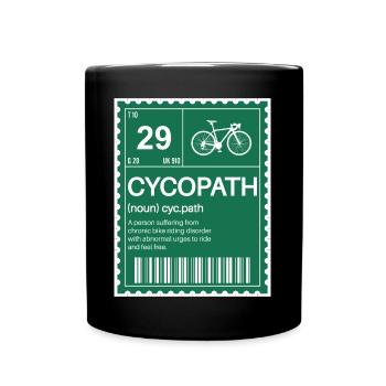 Piste cyclable Définition Imprimer T-shirt - Mug uni - noir - Devant