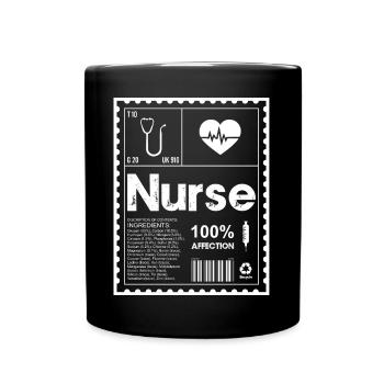 Krankenschwester Herzschlag Icon T-Shirt - Tasse einfarbig - Schwarz - Vorne