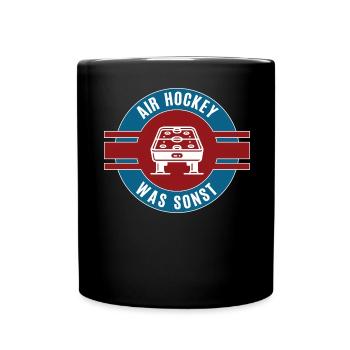 Air Hockey Airhockey Hockeyspieler Tischhockey - Tasse einfarbig - Schwarz - Vorne