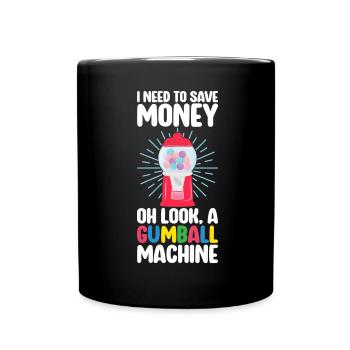 Machine à chewing-gum Machine à chewing-gum - Mug uni - noir - Devant