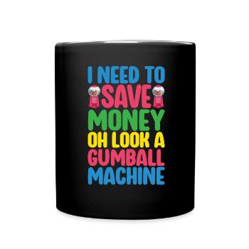 Machine à chewing-gum Machine à chewing-gum - Mug uni - noir - Devant