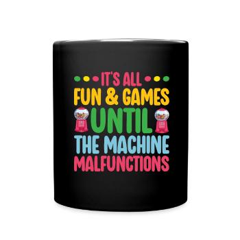 Machine à chewing-gum Machine à chewing-gum - Mug uni - noir - Devant