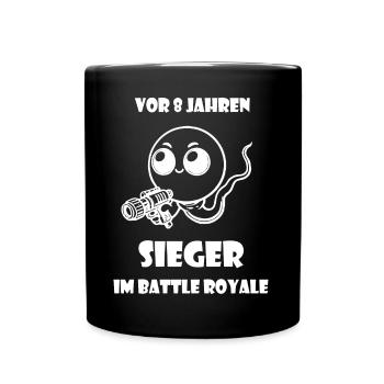 Sieger Battle Royale 8 Jahre Geburtstag Kleidung - Tasse einfarbig - Schwarz - Vorne