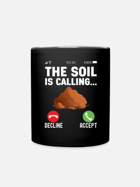 Bodenwissenschaftler Soil Science - Tasse einfarbig - Schwarz