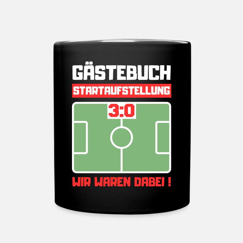Gästebuch 30. Geburtstag Fußball - Tasse einfarbig - Schwarz