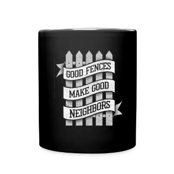 Zauninstallateur Zaunbauer Fence Installer - Tasse einfarbig - Schwarz - Vorne