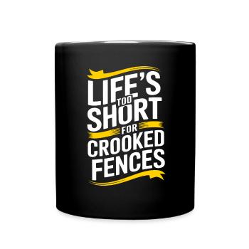 Zauninstallateur Zaunbauer Fence Installer - Tasse einfarbig - Schwarz - Vorne