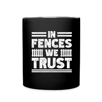 Zauninstallateur Zaunbauer Fence Installer - Tasse einfarbig - Schwarz - Vorne