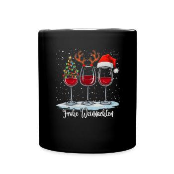 Funny Christmas Outfit Women Merry Christmas - Full Colour Mug - black - Front