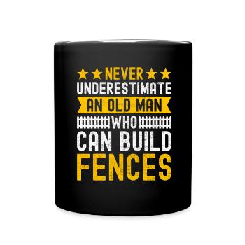 Zauninstallateur Zaunbauer Fence Installer - Tasse einfarbig - Schwarz - Vorne