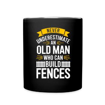 Zauninstallateur Zaunbauer Fence Installer - Tasse einfarbig - Schwarz - Vorne