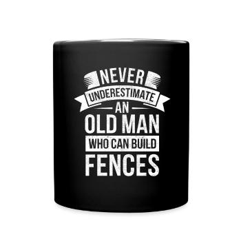 Zauninstallateur Zaunbauer Fence Installer - Tasse einfarbig - Schwarz - Vorne