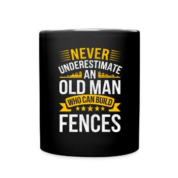 Zauninstallateur Zaunbauer Fence Installer - Tasse einfarbig - Schwarz - Vorne