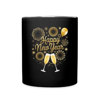 Tenue de fête du Nouvel An Nouvel An Bonne Année - Mug uni - noir - Devant
