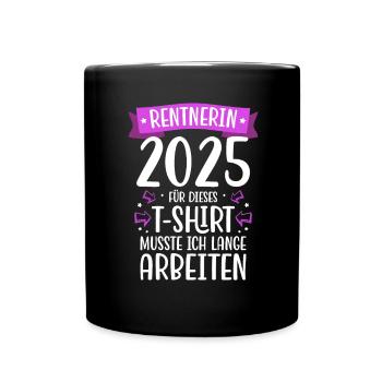 Cadeau pension pension femme retraité 2025 - Mug uni - noir - Devant