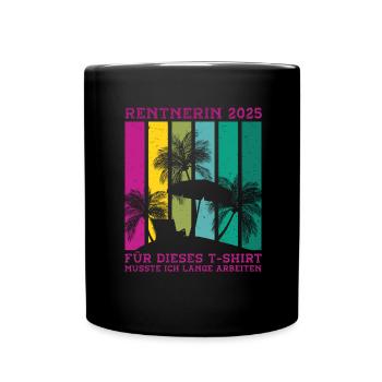Cadeau pension pension femme retraité 2025 - Mug uni - noir - Devant