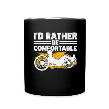 Tricycle couché Liegetrike Liegedreirad - Mug uni - noir - Devant