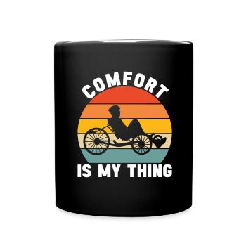 Tricycle couché Liegetrike Liegedreirad - Mug uni - noir - Devant