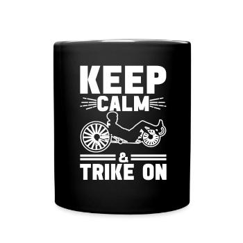 Tricycle couché Liegetrike Liegedreirad - Mug uni - noir - Devant