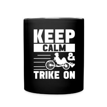 Tricycle couché Liegetrike Liegedreirad - Mug uni - noir - Devant