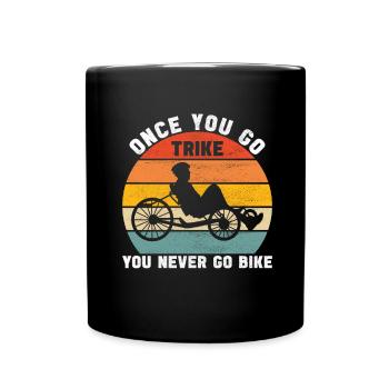 Tricycle couché Liegetrike Liegedreirad - Mug uni - noir - Devant