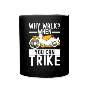 Tricycle couché Liegetrike Liegedreirad - Mug uni - noir - Devant