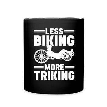Tricycle couché Liegetrike Liegedreirad - Mug uni - noir - Devant