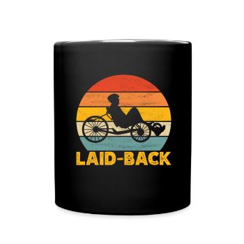 Recumbent Trike Liegetrike Liegedreirad - Tasse einfarbig - Schwarz - Vorne