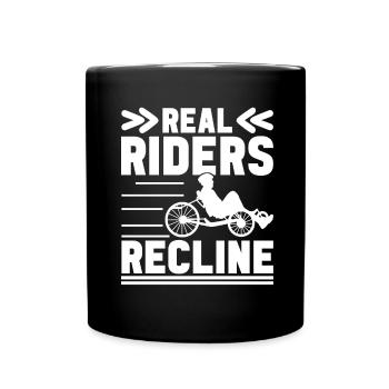 Tricycle couché Liegetrike Liegedreirad - Mug uni - noir - Devant