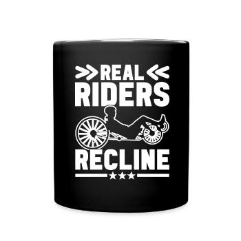 Tricycle couché Liegetrike Liegedreirad - Mug uni - noir - Devant