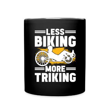 Tricycle couché Liegetrike Liegedreirad - Mug uni - noir - Devant