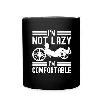 Tricycle couché Liegetrike Liegedreirad - Mug uni - noir - Devant