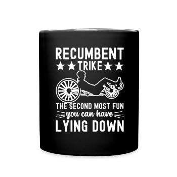 Tricycle couché Liegetrike Liegedreirad - Mug uni - noir - Devant