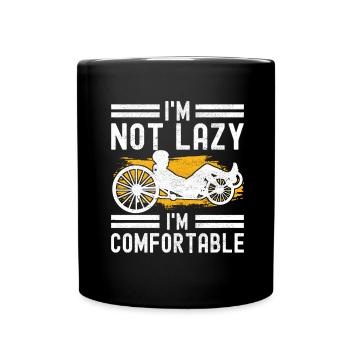 Tricycle couché Liegetrike Liegedreirad - Mug uni - noir - Devant