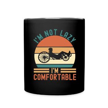 Recumbent Trike Liegetrike Liegedreirad - Tasse einfarbig - Schwarz - Vorne