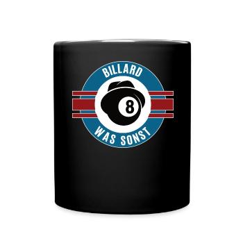 Billard Was Sonst Billardspieler Team Mannschaft - Tasse einfarbig - Schwarz - Vorne