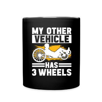 Tricycle couché Liegetrike Liegedreirad - Mug uni - noir - Devant