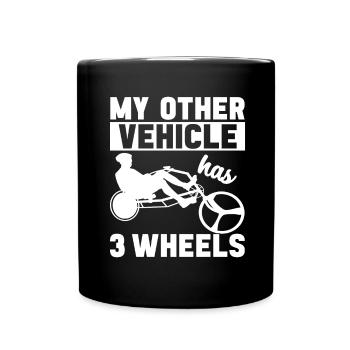 Tricycle couché Liegetrike Liegedreirad - Mug uni - noir - Devant