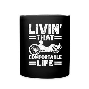 Tricycle couché Liegetrike Liegedreirad - Mug uni - noir - Devant