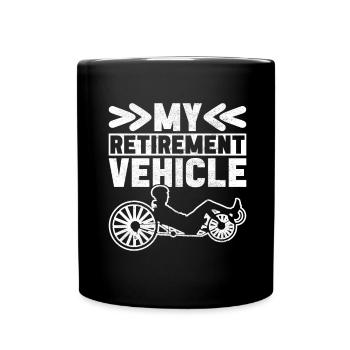 Tricycle couché Liegetrike Liegedreirad - Mug uni - noir - Devant