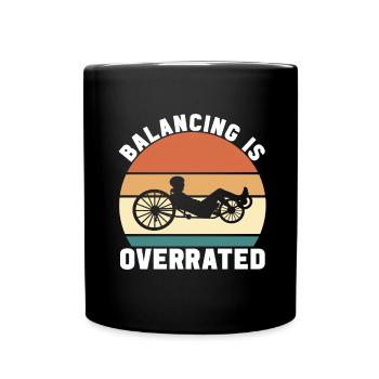 Tricycle couché Liegetrike Liegedreirad - Mug uni - noir - Devant