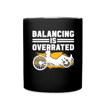 Tricycle couché Liegetrike Liegedreirad - Mug uni - noir - Devant