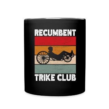 Recumbent Trike Liegetrike Liegedreirad - Tasse einfarbig - Schwarz - Vorne
