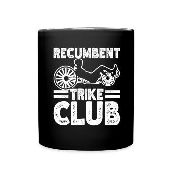 Tricycle couché Liegetrike Liegedreirad - Mug uni - noir - Devant