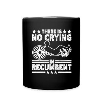 Recumbent Trike Liegetrike Liegedreirad - Full Colour Mug - black - Front