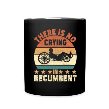 Recumbent Trike Liegetrike Liegedreirad - Tasse einfarbig - Schwarz - Vorne