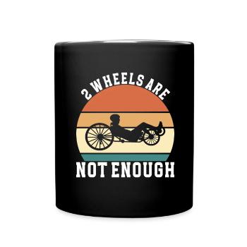 Tricycle couché Liegetrike Liegedreirad - Mug uni - noir - Devant