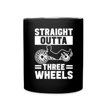 Tricycle couché Liegetrike Liegedreirad - Mug uni - noir - Devant